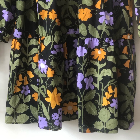 SOLD♏️ModCloth Princess Highway Luella Button Down Long Sleeve Floral TierDress - Picture 6 of 14